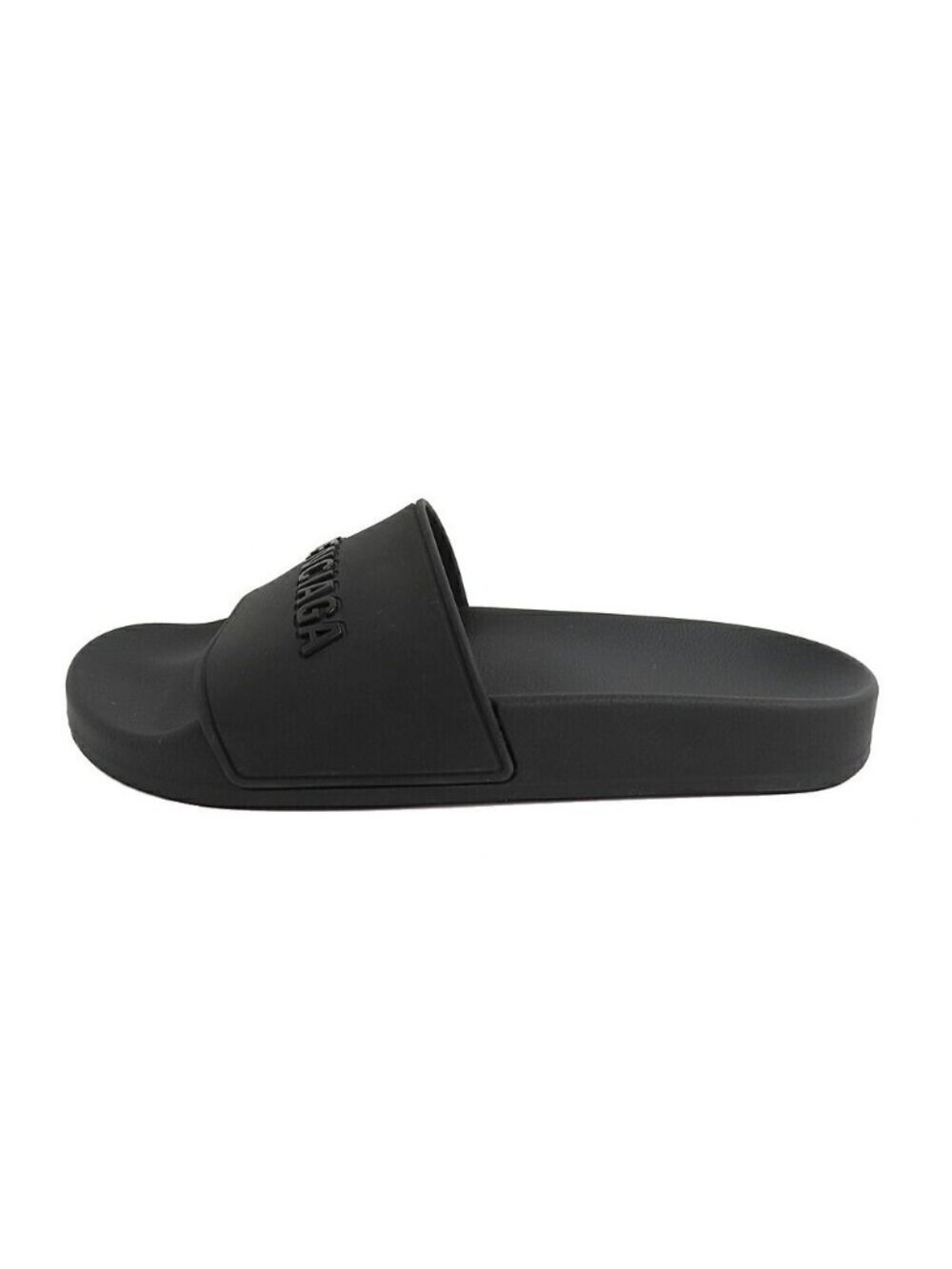 Balenciaga Pull Slide Rubber Sandals Black